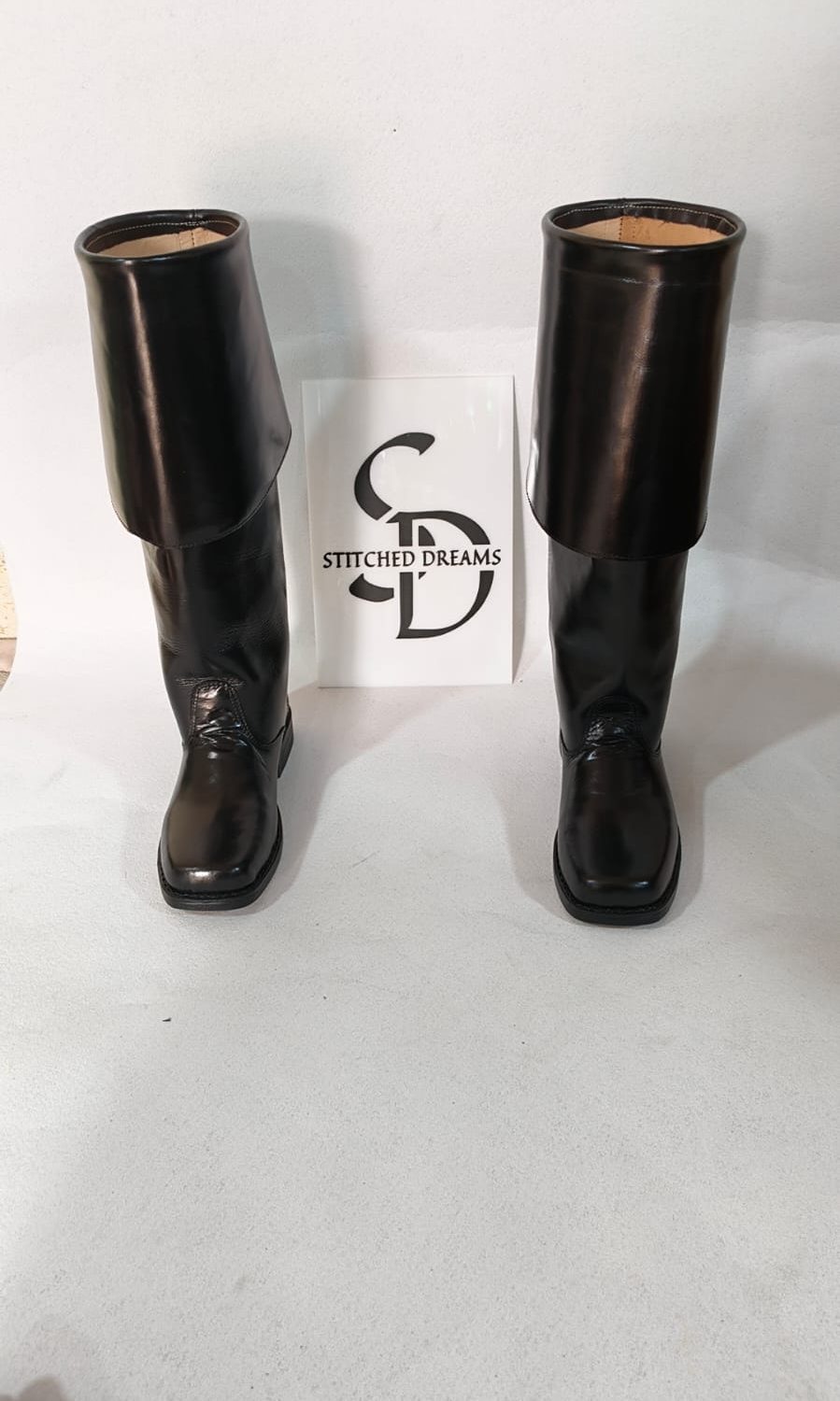 Jack Sparrow Pirate Boots – Handmade Italian Leather, DMTNT Inspired, Custom Fit handmade stitched dreams - Image 2
