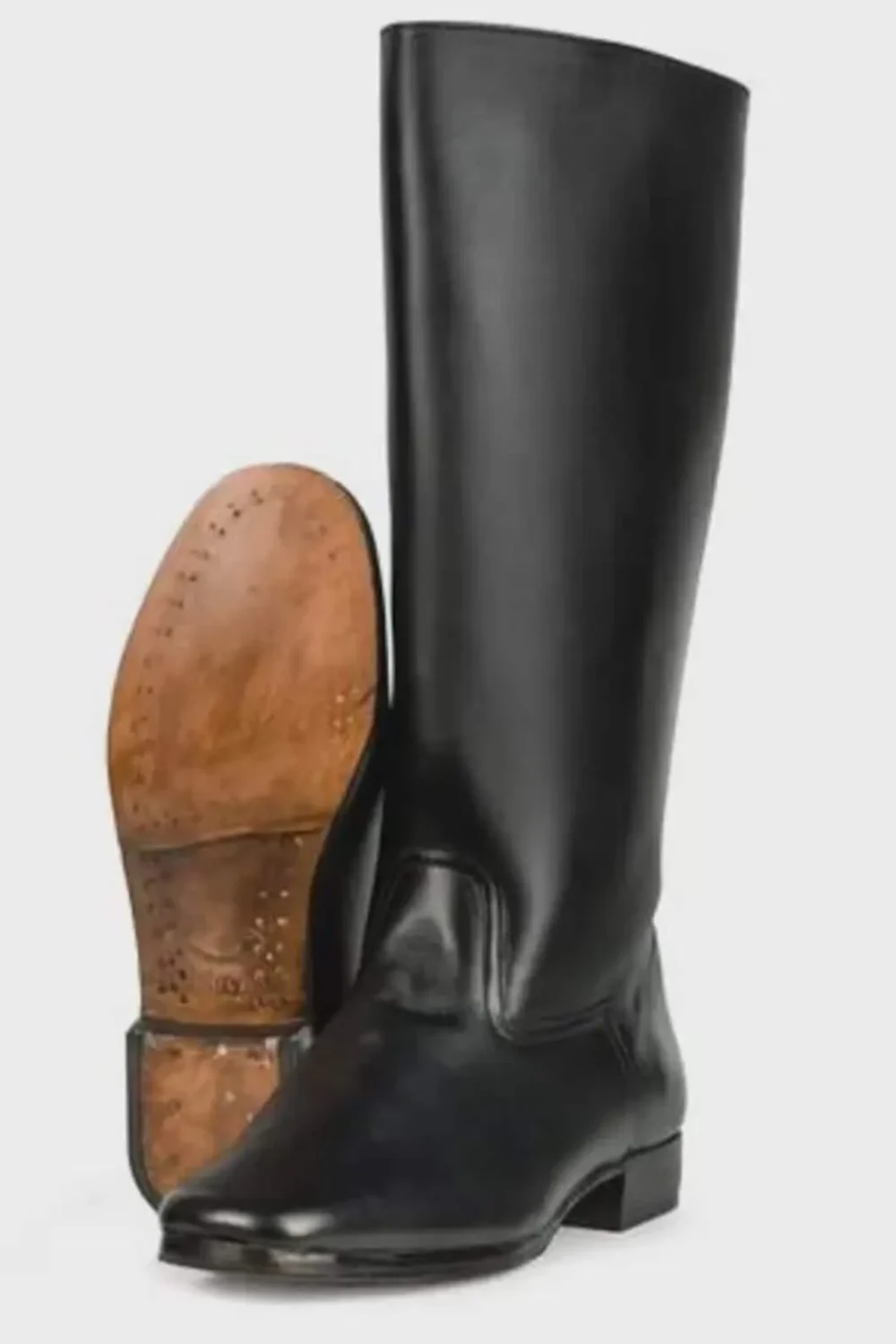 Handmade German Officer Leather Boots – Classic Military Reenactment - Image 3