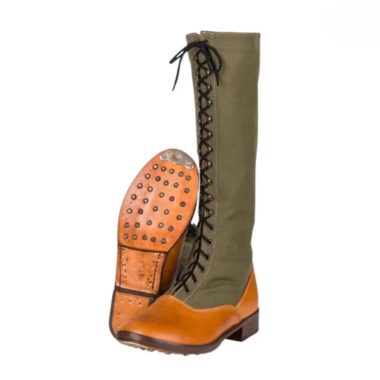 Handmade WWI-Era Inspired Tropical High Boots | Vintage Style Long Lace-Up Boots