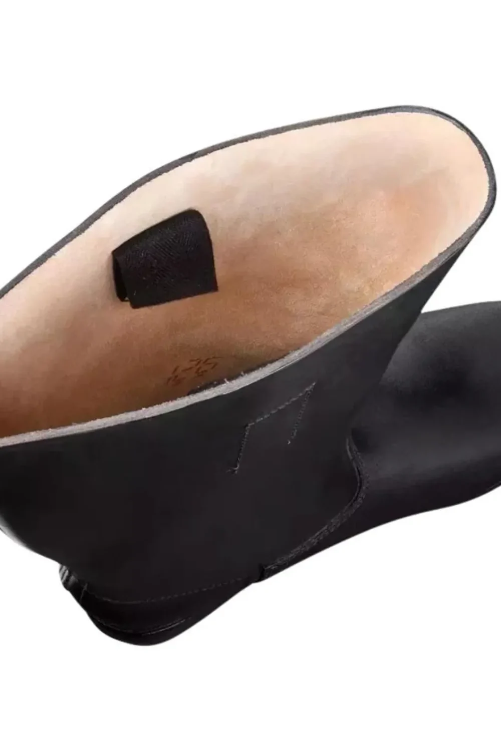 Black Leather Tall Marching Boots, WWI Era Hobnail Sole, Historical Reenactment Footwear - Image 5
