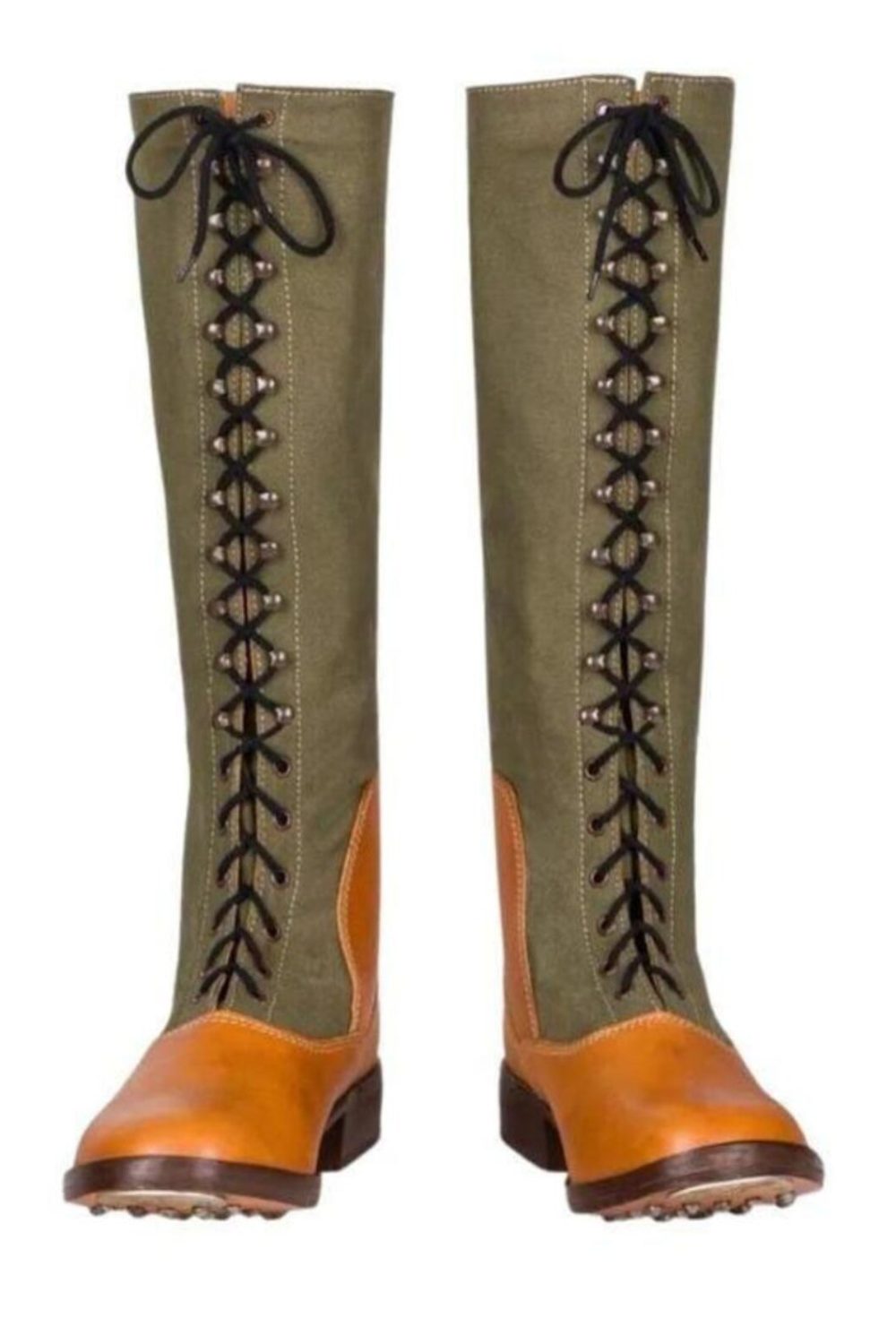 Handmade WWI-Era Inspired Tropical High Boots | Vintage Style Long Lace-Up Boots - Image 5