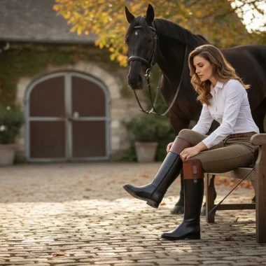 Men’s Tall Leather Polo Horse Boots | Handmade Equestrian Footwear | Custom Fit StitchedDreams