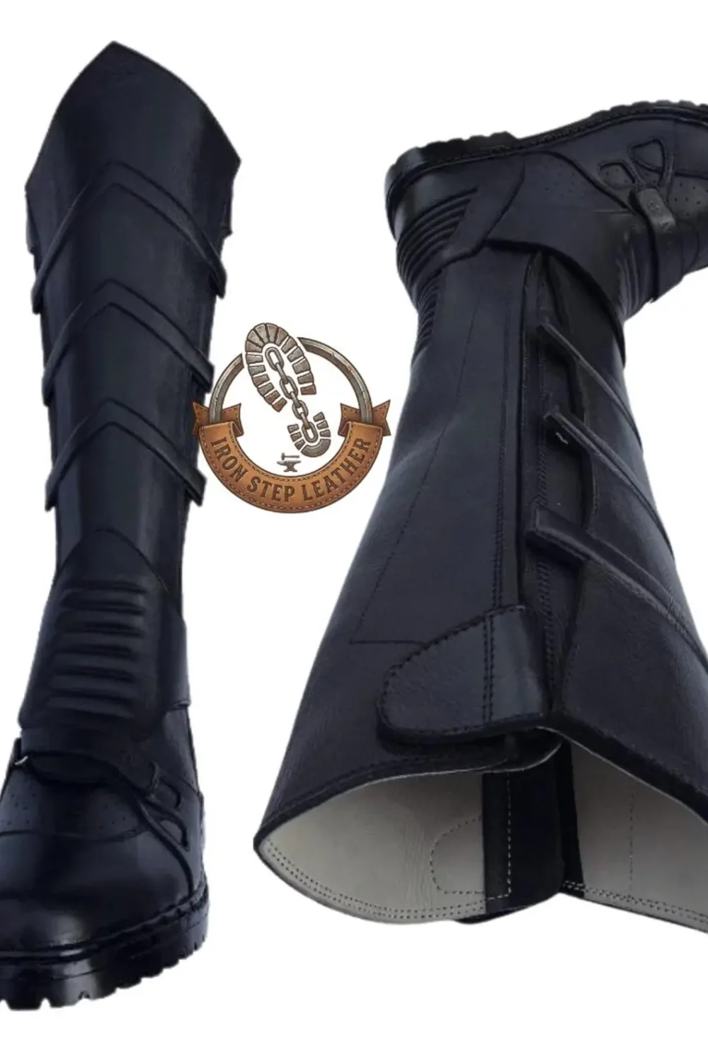 Michael Keaton Batman Cosplay Boots, Unisex Motorcycle Leather Shoes, 1989 Movie Costume Footwear, Gothic Steampunk Cosplay Accessory - Image 4