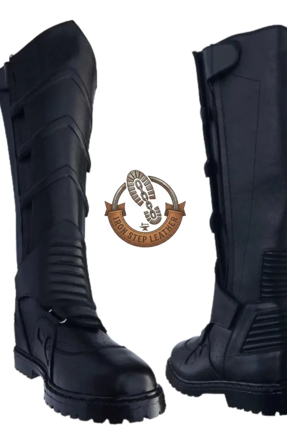 Michael Keaton Batman Cosplay Boots, Unisex Motorcycle Leather Shoes, 1989 Movie Costume Footwear, Gothic Steampunk Cosplay Accessory - Image 2
