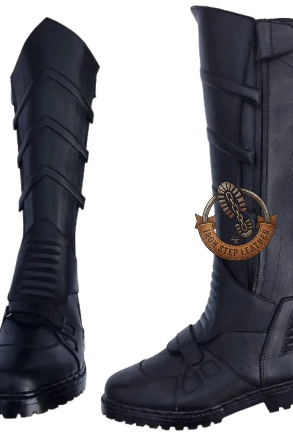 Michael Keaton Batman Cosplay Boots, Unisex Motorcycle Leather Shoes, 1989 Movie Costume Footwear, Gothic Steampunk Cosplay Accessory - Image 3