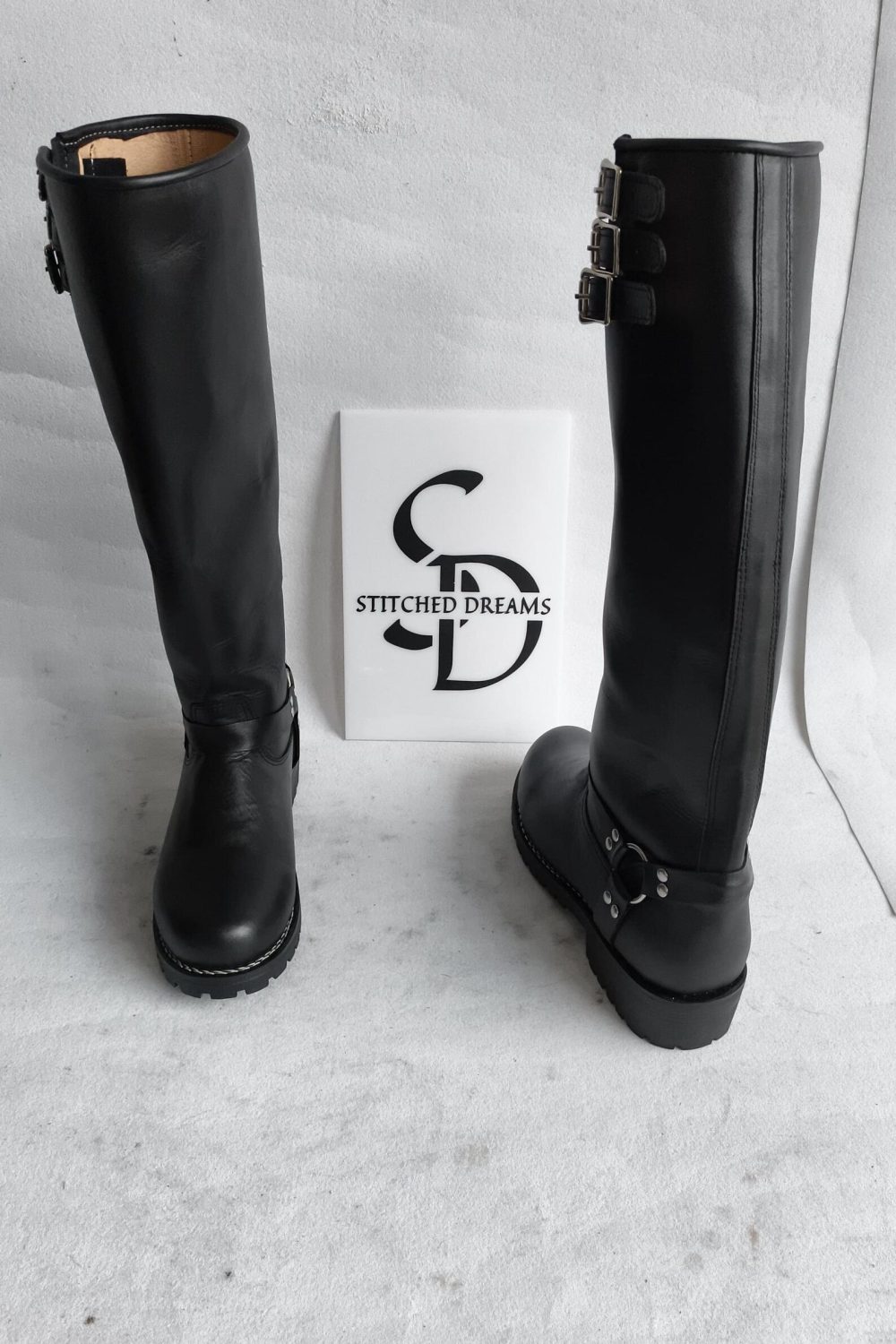 Handmade Leather Biker Style Boots – Men’s High Fashion Motorcycle Boots, Streetwear Footwear - Image 2