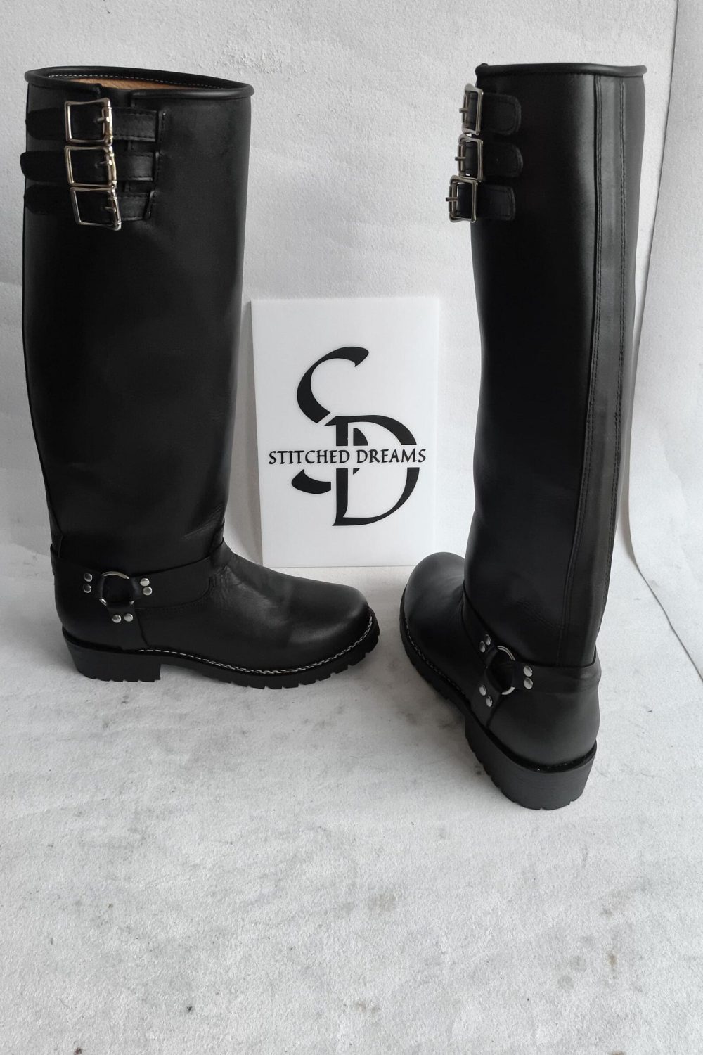 Handmade Leather Biker Style Boots – Men’s High Fashion Motorcycle Boots, Streetwear Footwear - Image 3