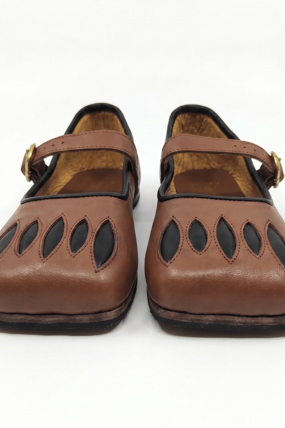 Handmade Leather Landsknecht Shoes | Vintage Renaissance Slashed - Image 2