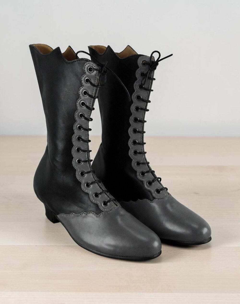 Black Flame Wrestling Boots with Patriotic Mask Design