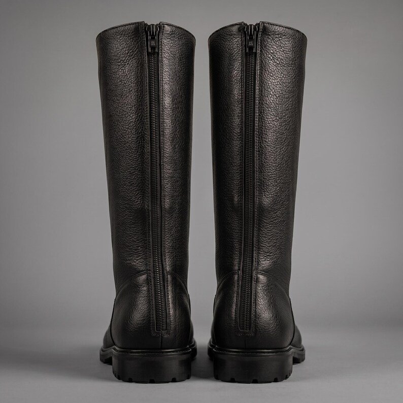 Custom Black Leather Han Solo Cosplay Boots – Sci-Fi Smuggler Costume Shoes - Image 4