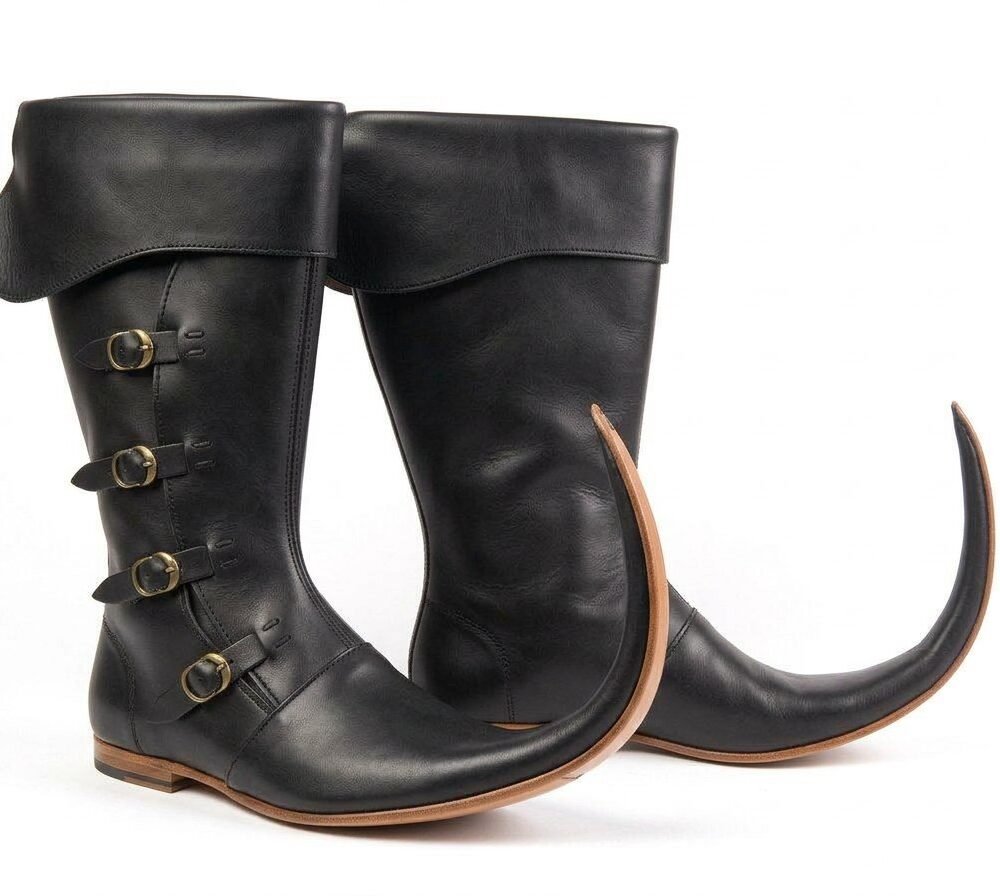 Medieval Pointed Boots – Buckled, Handmade Leather - Image 6