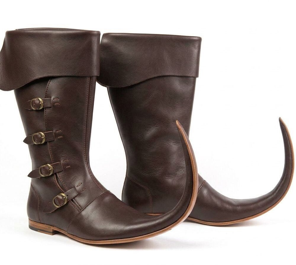 Medieval Pointed Boots – Buckled, Handmade Leather - Image 7