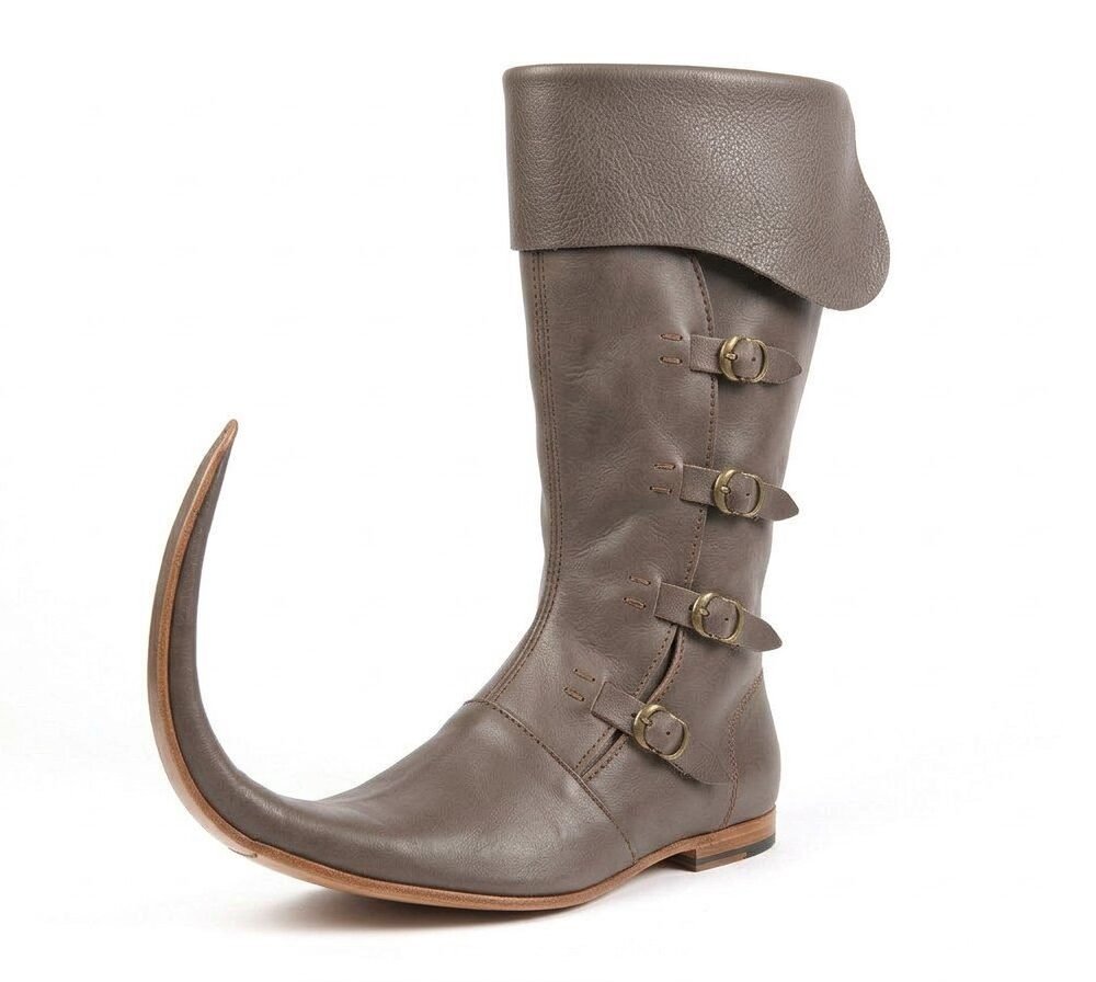 Medieval Pointed Boots – Buckled, Handmade Leather - Image 2