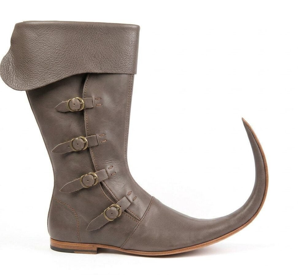 Medieval Pointed Boots – Buckled, Handmade Leather - Image 4