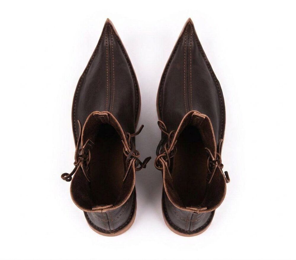 Medieval Pointed Shoes – 13th Century, Handmade Leather - Image 2