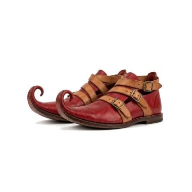 ed Poulaine Curled-Tip Shoe – Red pair